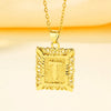 Copper 18K Gold Plated Casual Hollow Out Letter Pendant Necklace
