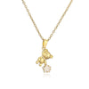 Copper 18K Gold Plated Cute Simple Style Commute Inlay Little Bear Star Zircon Pendant Necklace