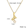 Copper 18K Gold Plated Cute Simple Style Commute Inlay Little Bear Star Zircon Pendant Necklace