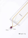 Copper 18K Gold Plated Cute Sweet Grape Watermelon Enamel Pendant Necklace