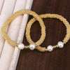 Copper 18K Gold Plated Elegant Vintage Style Simple Style Plating Inlay Round Artificial Pearls Bracelets