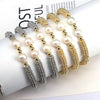 Copper 18K Gold Plated Elegant Vintage Style Simple Style Plating Inlay Round Artificial Pearls Bracelets