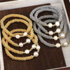 Copper 18K Gold Plated Elegant Vintage Style Simple Style Plating Inlay Round Artificial Pearls Bracelets
