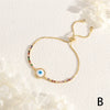 Copper 18K Gold Plated IG Style Ethnic Style Commute Devil's Eye Enamel Inlay Zircon Bracelets