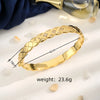 Copper 18K Gold Plated Inlay Geometric Zircon Bangle