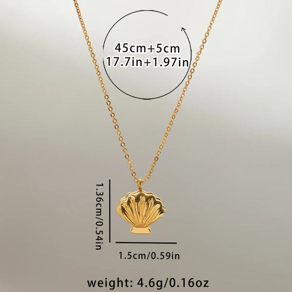 Copper 18K Gold Plated Inlay Sun Devil'S Eye Shell Freshwater Pearl Copper Zircon Pendant Necklace