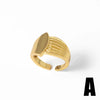 Copper 18K Gold Plated Irregular Open Rings