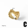 Copper 18K Gold Plated Irregular Open Rings
