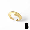 Copper 18K Gold Plated Irregular Open Rings