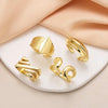 Copper 18K Gold Plated Irregular Open Rings
