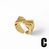 Copper 18K Gold Plated Irregular Open Rings