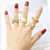 Copper 18K Gold Plated Irregular Open Rings