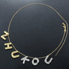 Copper 18K Gold Plated Letter Pendant Necklace
