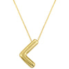 Copper 18K Gold Plated Letter Pendant Necklace