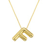 Copper 18K Gold Plated Letter Pendant Necklace