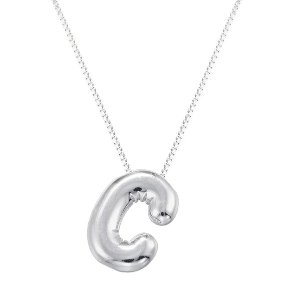 Copper 18K Gold Plated Letter Pendant Necklace