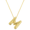 Copper 18K Gold Plated Letter Pendant Necklace
