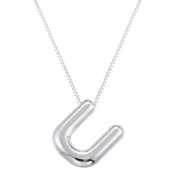 Copper 18K Gold Plated Letter Pendant Necklace