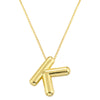 Copper 18K Gold Plated Letter Pendant Necklace