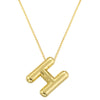 Copper 18K Gold Plated Letter Pendant Necklace