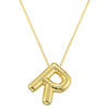 Copper 18K Gold Plated Letter Pendant Necklace