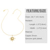 Copper 18K Gold Plated Modern Style Simple Style Plating Inlay Sun Moon Zircon Pendant Necklace