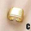 Copper 18K Gold Plated Modern Style Simple Style Plating Inlay Water Droplets Wings Zircon Open Rings