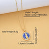Copper 18K Gold Plated Plating Inlay Color Block Shell Zircon Pendant Necklace