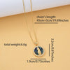 Copper 18K Gold Plated Plating Inlay Color Block Shell Zircon Pendant Necklace