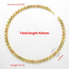 Copper 18K Gold Plated Plating Inlay Flower Petal Zircon Bracelets Necklace Jewelry Set