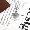 Copper 18K Gold Plated Plating Inlay Pentagram Moon Heart Shape Zircon Pendant Necklace