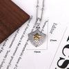 Copper 18K Gold Plated Plating Inlay Pentagram Moon Heart Shape Zircon Pendant Necklace