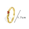 Copper 18K Gold Plated Plating Inlay Water Droplets Zircon Rings