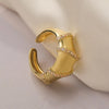 Copper 18K Gold Plated Retro Simple Style Inlay Geometric Zircon Open Rings
