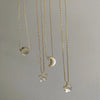 Copper 18K Gold Plated Simple Style Artistic Star Moon Flower Inlay Shell Necklace