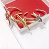 Copper 18K Gold Plated Simple Style Commute Knot Bangle
