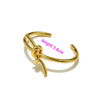 Copper 18K Gold Plated Simple Style Commute Knot Bangle