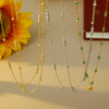 Copper 18K Gold Plated White Gold Plated Chain Inlay Shell Crystal Double Layer Necklaces