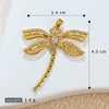 Copper Animal Zodiac Microinlaid 18K Goldplated Jewelry Dragonfly Pendant For Women