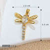 Copper Animal Zodiac Microinlaid 18K Goldplated Jewelry Dragonfly Pendant For Women