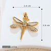 Copper Animal Zodiac Microinlaid 18K Goldplated Jewelry Dragonfly Pendant For Women