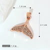Copper Animal Zodiac Shape Minimalist Diamond Pendant Necklace And Earrings Accessories