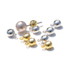 Copper Ball Ear Plug And Stud Handmade Jewelry With 14K Gold Electroplated Treatment