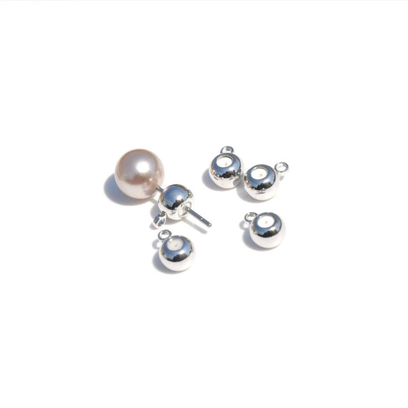 Copper Ball Ear Plug And Stud Handmade Jewelry With 14K Gold Electroplated Treatment