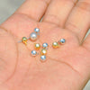 Copper Ball Ear Plug And Stud Handmade Jewelry With 14K Gold Electroplated Treatment