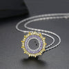 Copper Bamboo Chain Necklace With Zircon Inlaid Geometric Pendant Fashion Jewelry For Women Wholesale