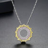 Copper Bamboo Chain Necklace With Zircon Inlaid Geometric Pendant Fashion Jewelry For Women Wholesale