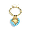 Copper Beaded Plating Heart Shape Bracelets