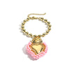 Copper Beaded Plating Heart Shape Bracelets