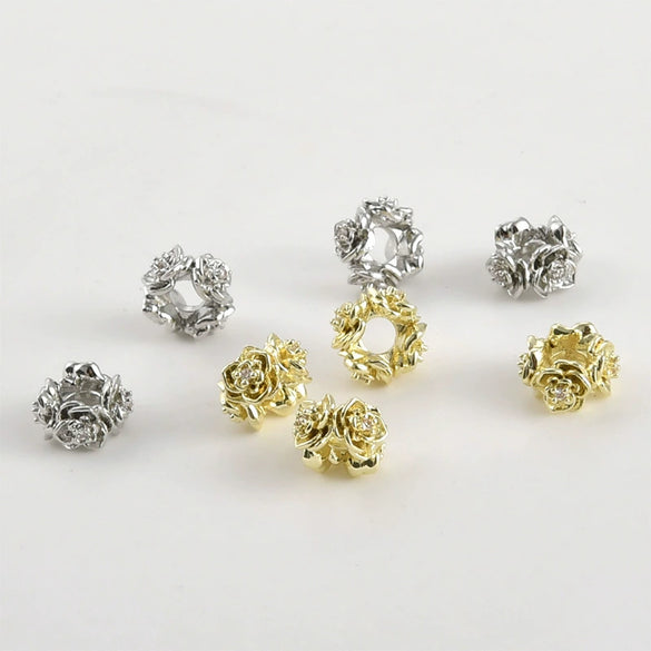 Copper Beads Electroplated Jewelry Material For Necklace Bracelet Diy